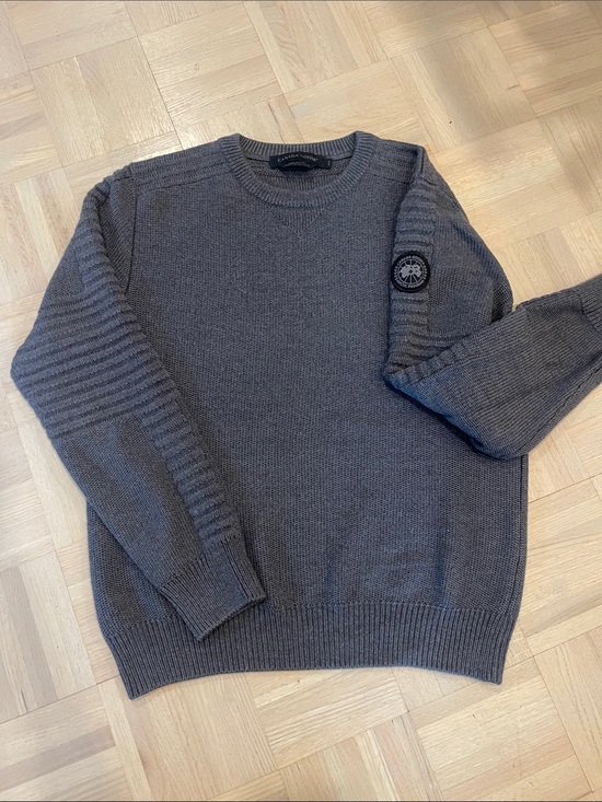 Canada Goose Other - Canada Goose Gray Merino Wool Crewneck Sweater with Sleeve Patch
